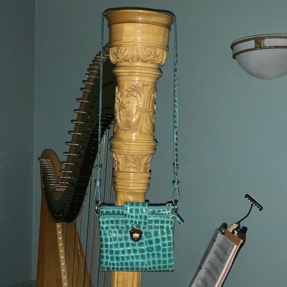 Brahmin Teal Crocodile Crossbody bag